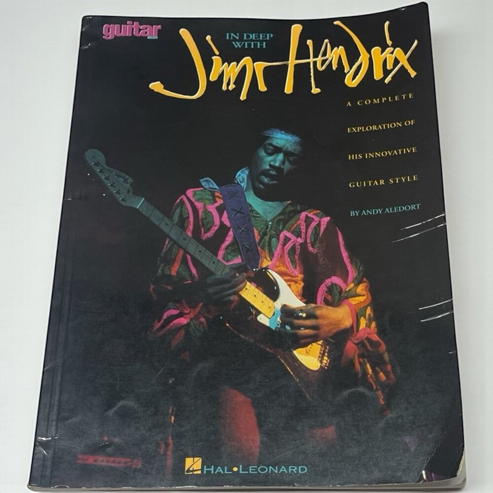 In Deep With Jimi Hendrix Guitar School by Andy Aledort PB 1995 Hal Leonard